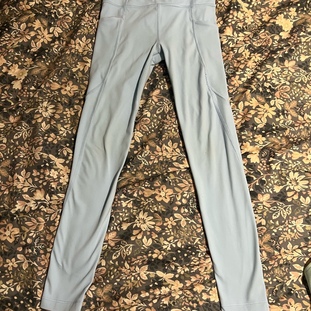 Athleta Girl Light Blue Leggings size M/8/10